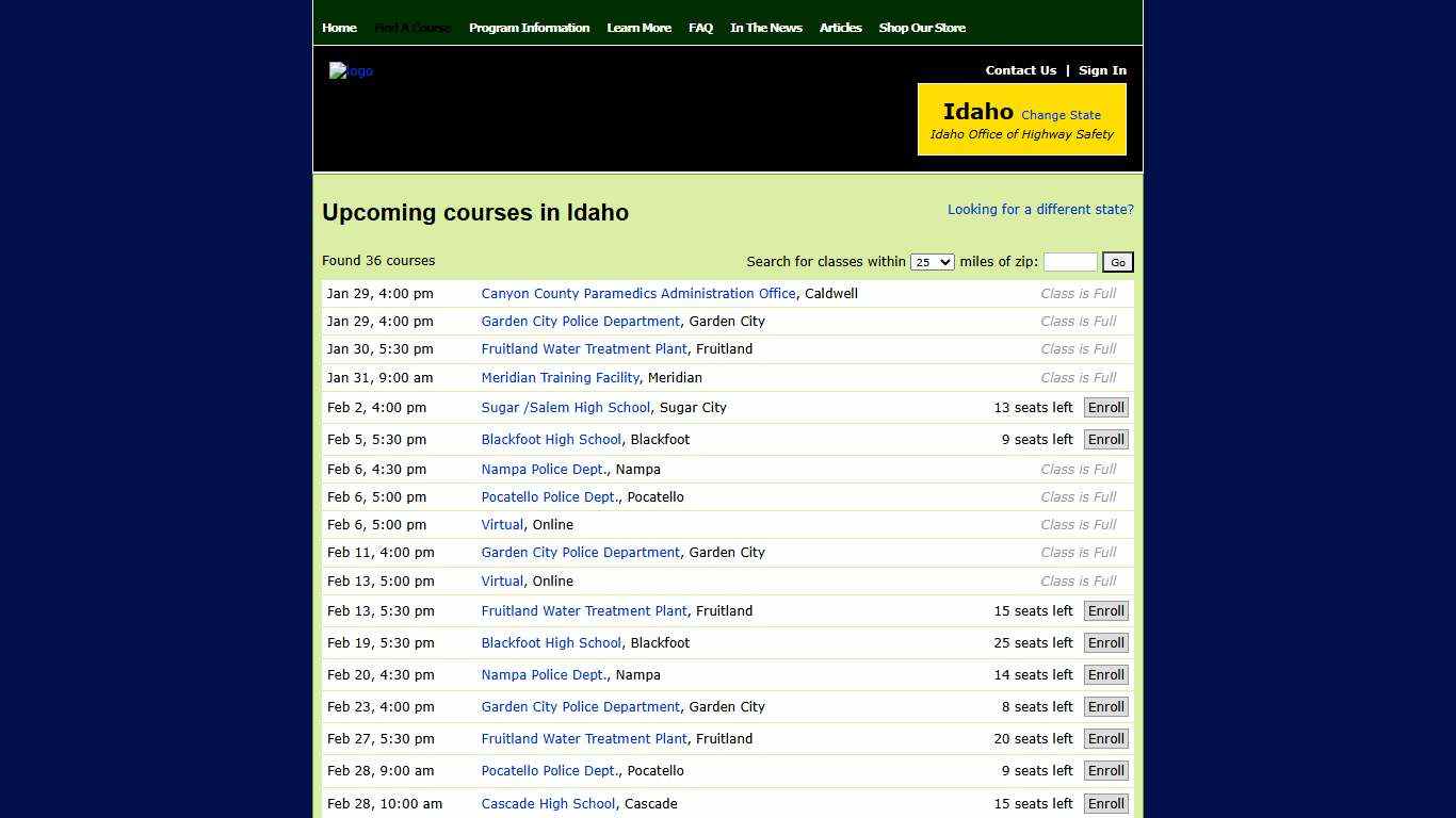 Alive at 25 Driving Education: Upcoming Courses in Idaho