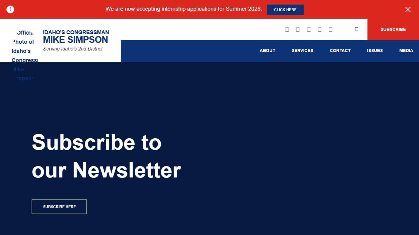 U.S. Congressman Mike Simpson - 2nd District of Idaho