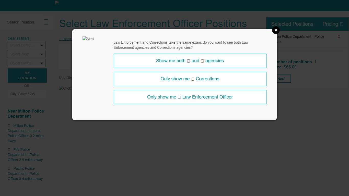 Public Safety Testing - Positions